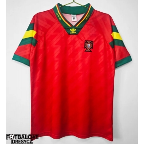 Portugalsko 1992 Retro Domácí Dres Krátký Rukáv